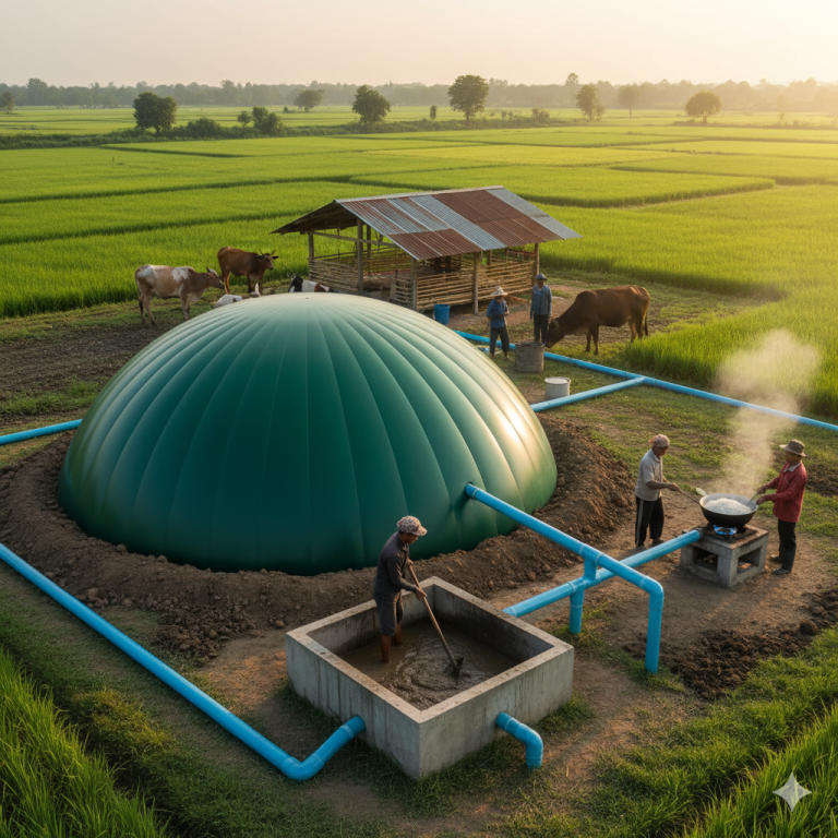 Mengolah Kotoran Sapi Menjadi Biogas